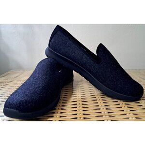 Lands' End Comfort Step Women's 11 Black Felted Wool Blend Slippers